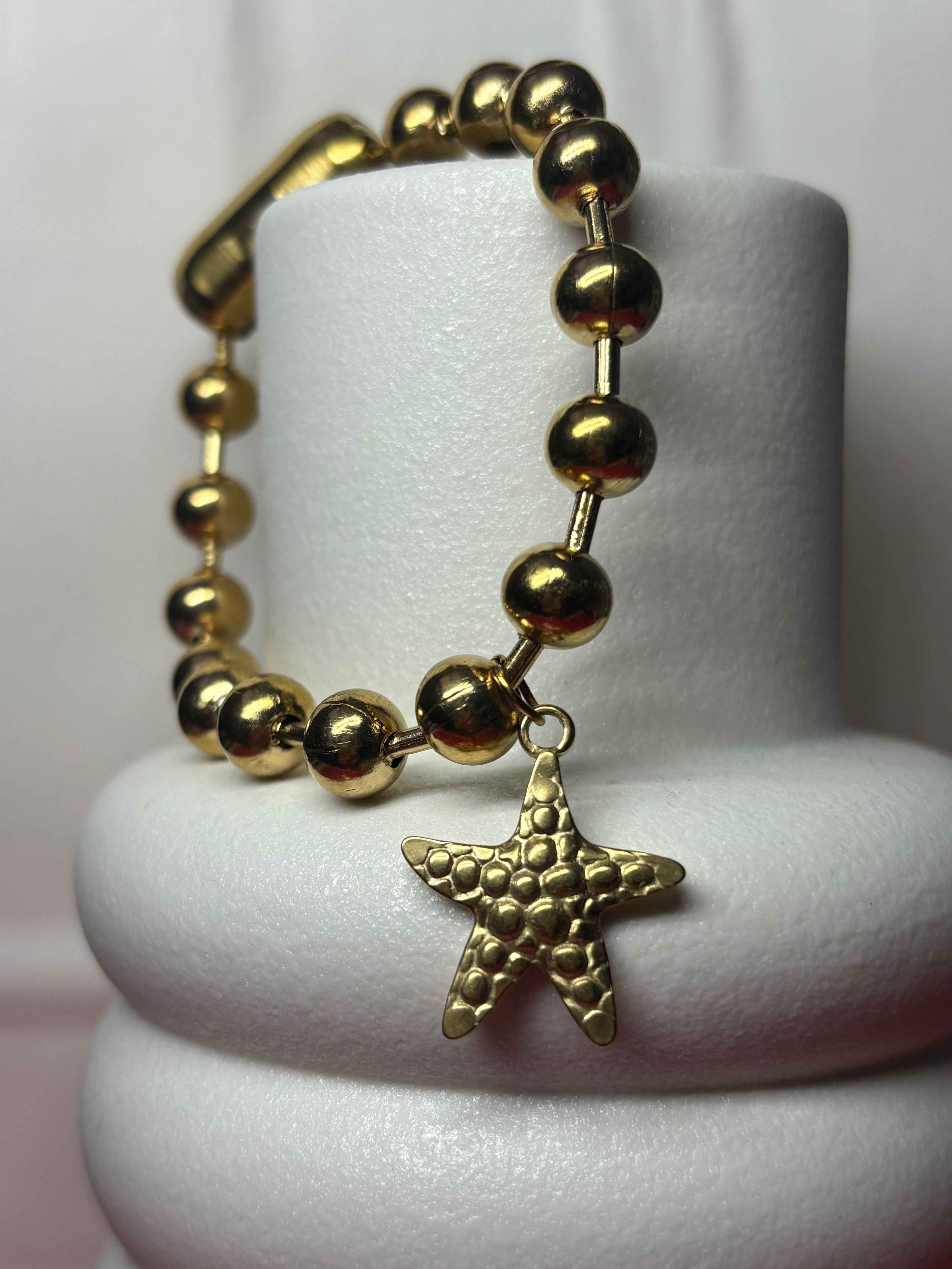 Ball bracelet gold (charms)