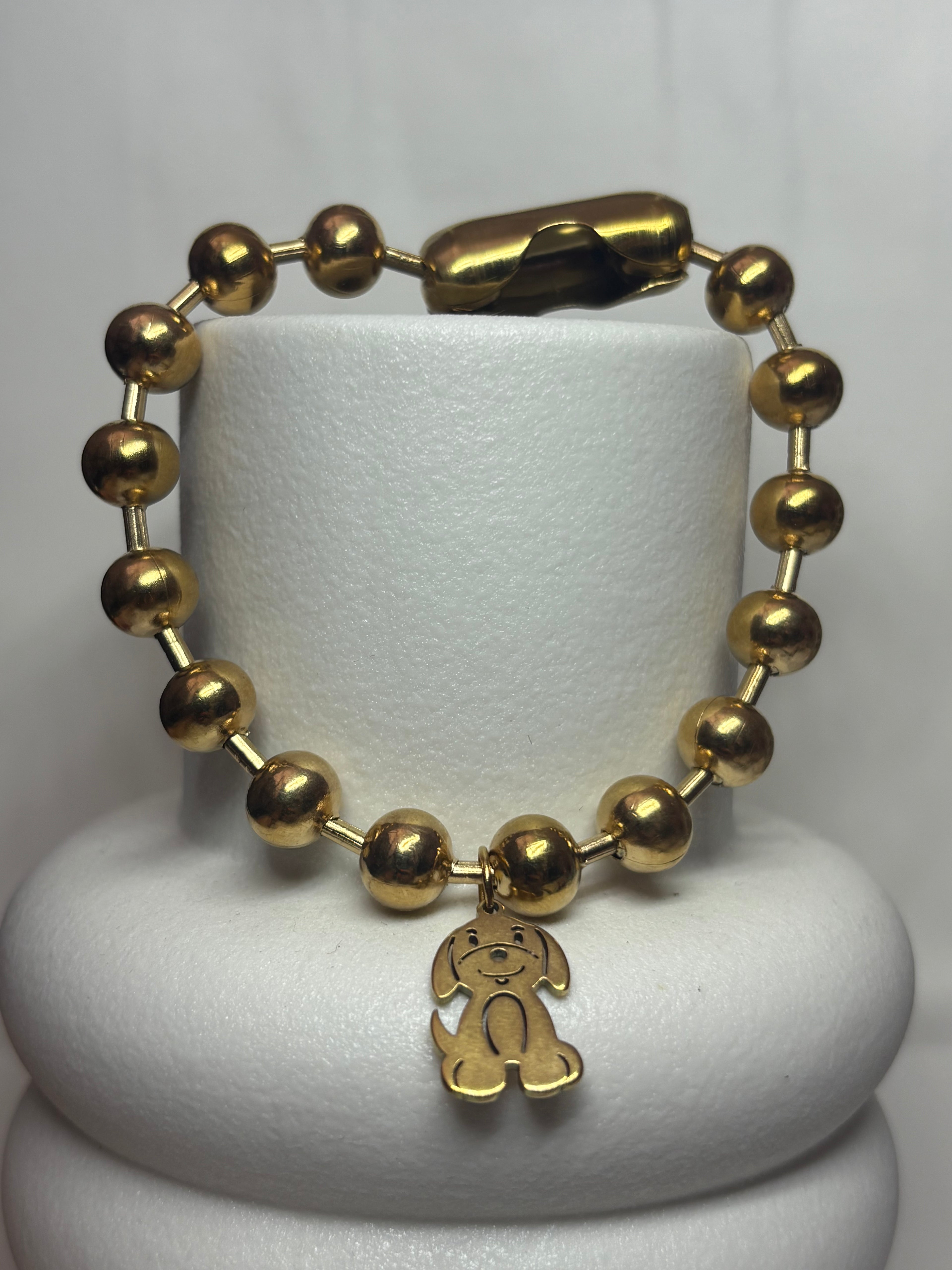 Ball bracelet gold (charms)